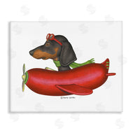 Danny Gordan | Dachshund Flying in Weenie Plane
