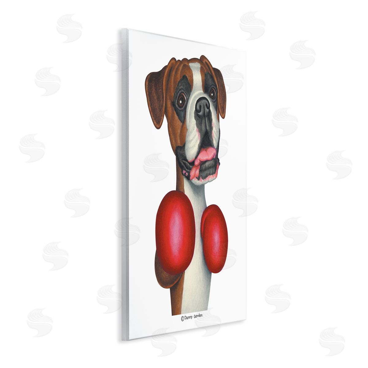 Boxing Boxer Dog Wood Plaque Wall Art, Home Decor by Danny Gordan