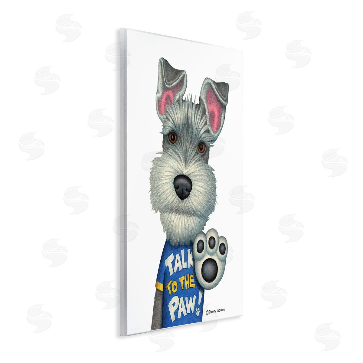 Talk to the Paw Scotty Dog Wood Plaque Wall Art, Home Decor by Danny Gordan