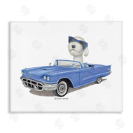 Danny Gordan | Dog in Classic Blue Car