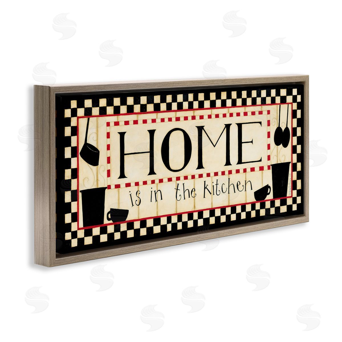Home's in the Kitchen Brown Floating Frame Canvas Wall Art, Home Decor by Dan DiPaolo