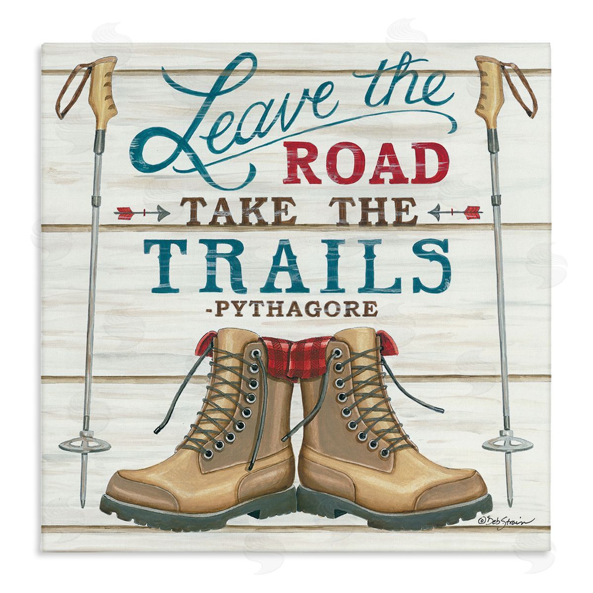 Leave Road Take the Trails Canvas Wall Art, Home Decor by Deb Strain