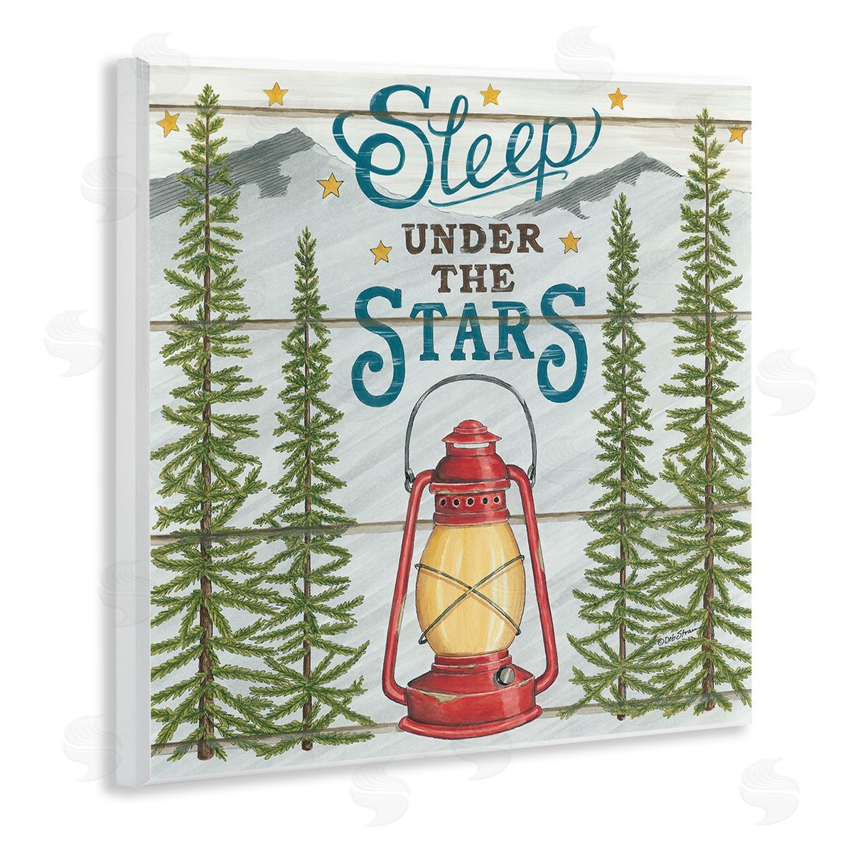 Sleep Under the Stars with Forest Wood Plaque Wall Art, Home Decor by Deb Strain