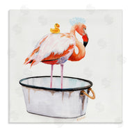 Jennifer Redstreake | Flamingo with Bubbles in Tub