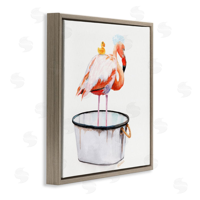 Jennifer Redstreake | Flamingo with Bubbles in Tub
