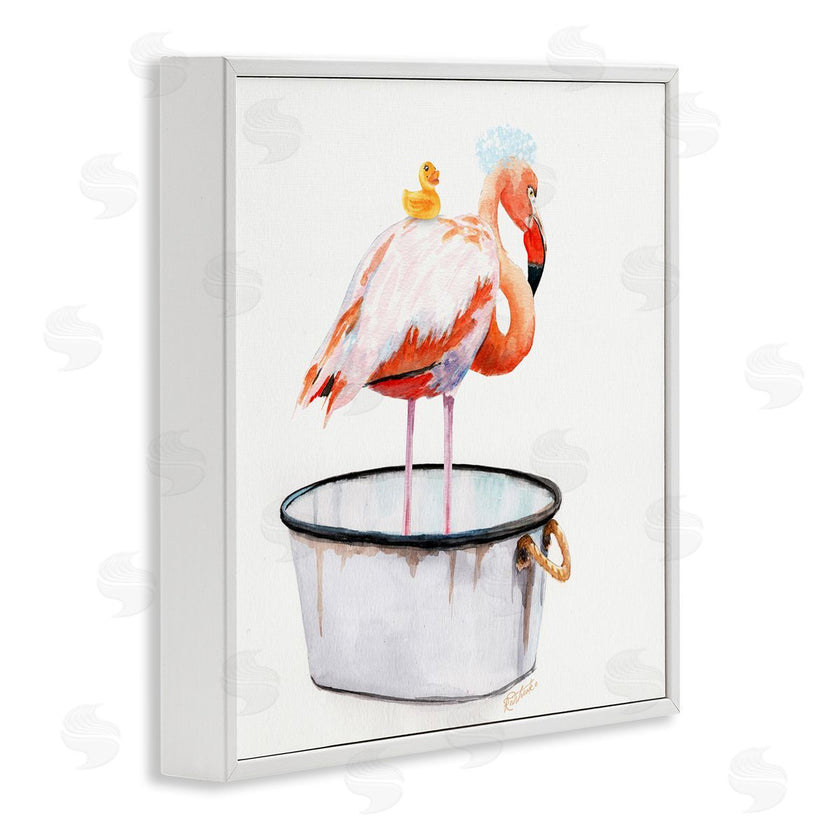 Jennifer Redstreake | Flamingo with Bubbles in Tub