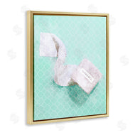 Ziwei Li | Fashion Toilet Paper over Turquoise