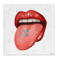 Ziwei Li | Glam Tongue Out Red Lips