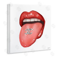 Ziwei Li | Glam Tongue Out Red Lips