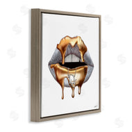Ziwei Li | Fashion Grey Lip with Gold Drip