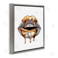 Ziwei Li | Fashion Grey Lip with Gold Drip