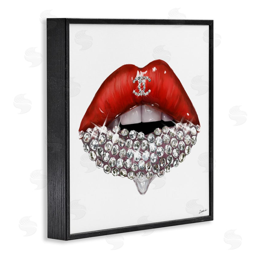Ziwei Li | Fashion Red Lip Gemstones