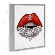 Ziwei Li | Fashion Red Lip Gemstones
