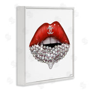 Ziwei Li | Fashion Red Lip Gemstones