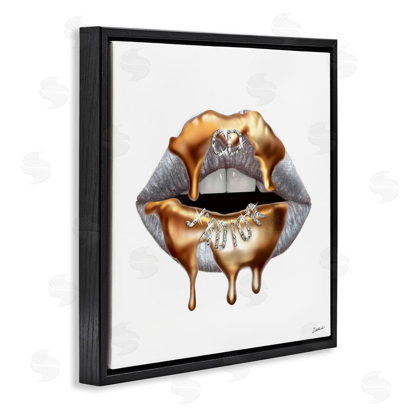 Ziwei Li | Grey Lip Gold Drip Fashion
