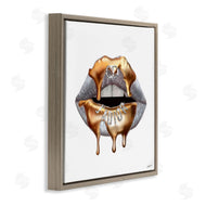 Ziwei Li | Grey Lip Gold Drip Fashion