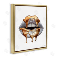 Ziwei Li | Grey Lip Gold Drip Fashion