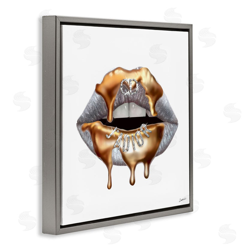 Ziwei Li | Grey Lip Gold Drip Fashion
