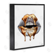 Ziwei Li | Grey Lip Gold Drip Fashion
