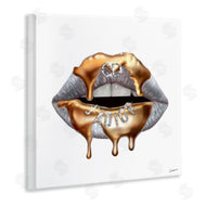 Ziwei Li | Grey Lip Gold Drip Fashion
