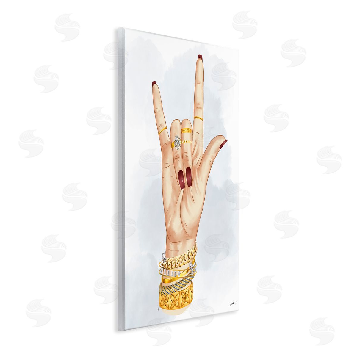 I Love You Hand Sign Wood Plaque Wall Art, Home Decor by Ziwei Li