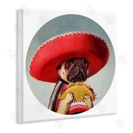 Lucia Heffernan | Pug in Sombrero with Taco
