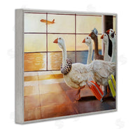 Lucia Heffernan | Flock of Geese at Airport