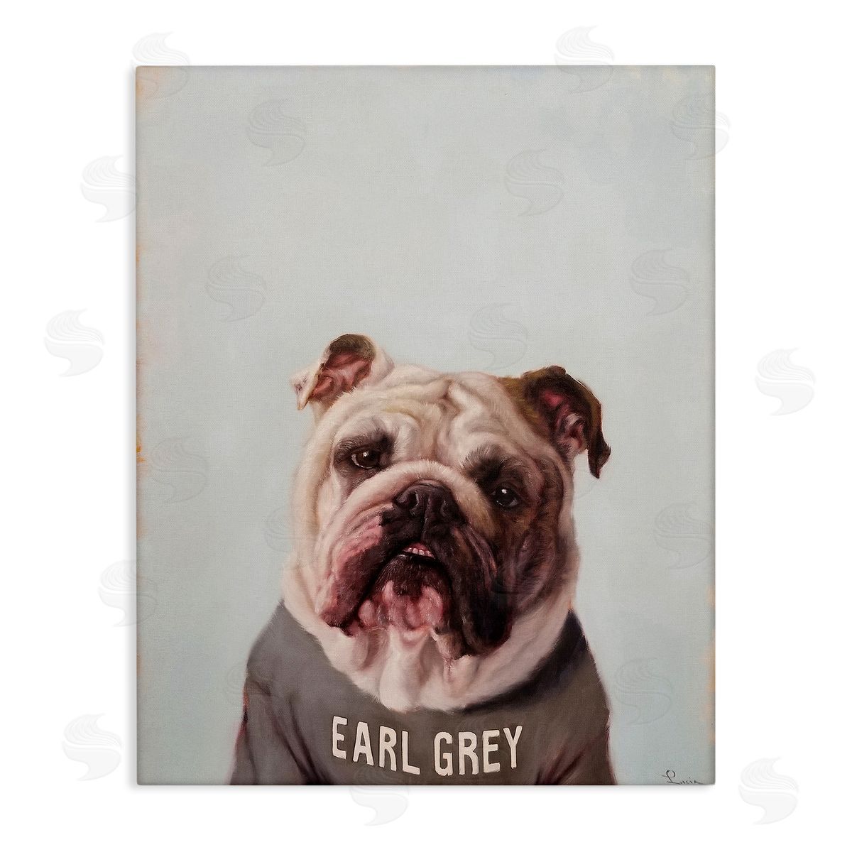 Earl Grey Tea Dog Canvas Wall Art, Home Decor by Lucia Heffernan