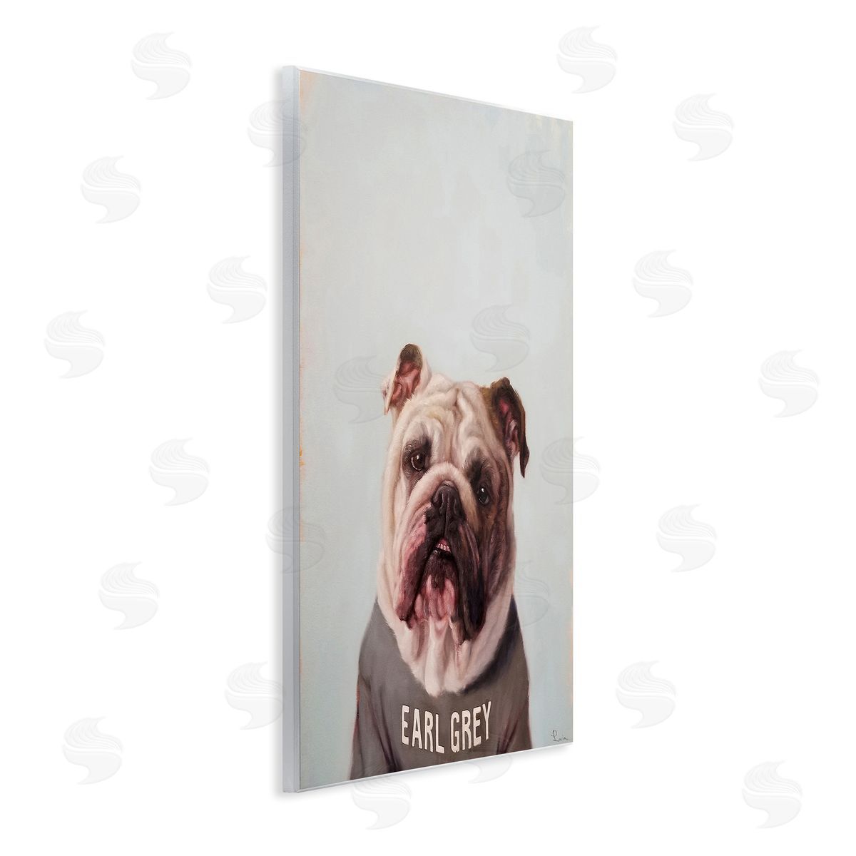 Earl Grey Tea Dog Wood Plaque Wall Art, Home Decor by Lucia Heffernan