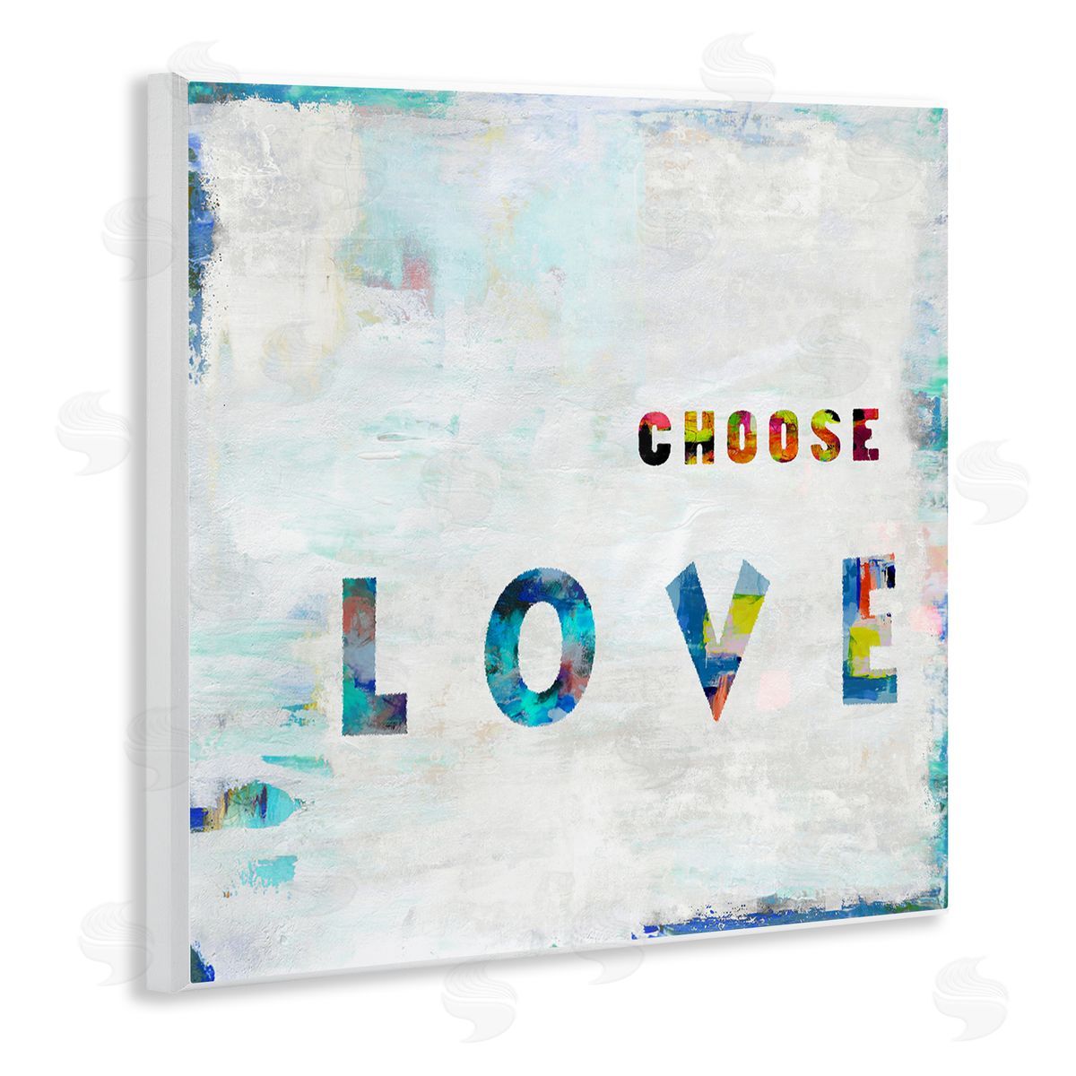 Colorful Choose Love Phrase Wood Plaque Wall Art, Home Decor by Jamie MacDowell