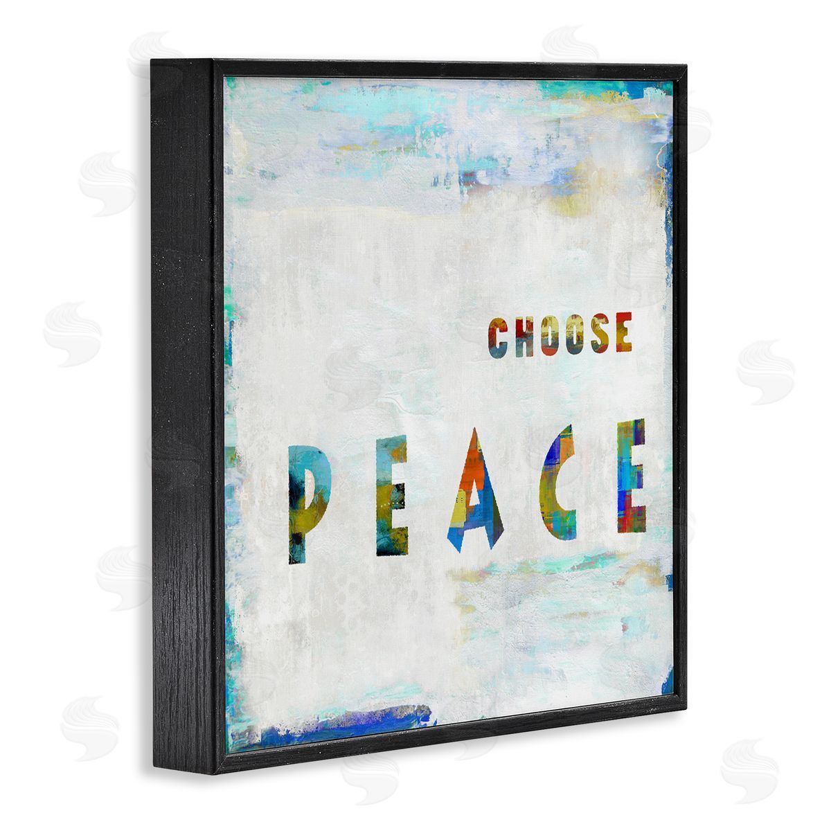 Colorful Choose Peach Phrase Black Frame Print Wall Art, Home Decor by Jamie MacDowell