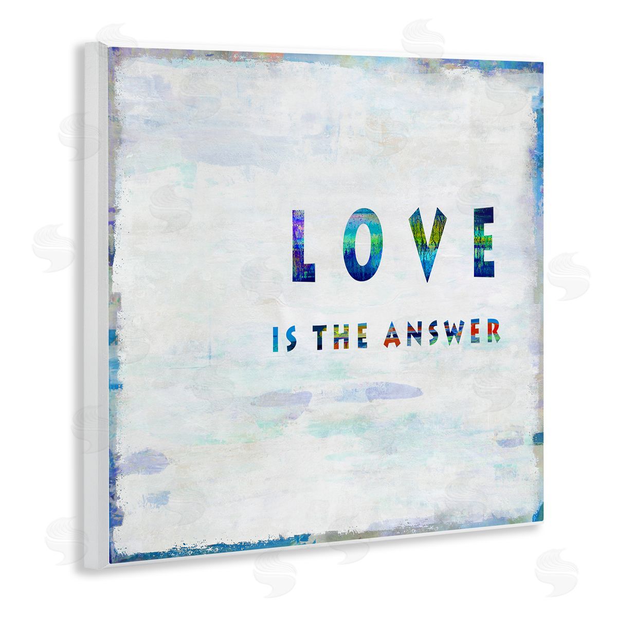 Colorful Love is the Answer Wood Plaque Wall Art, Home Decor by Jamie MacDowell