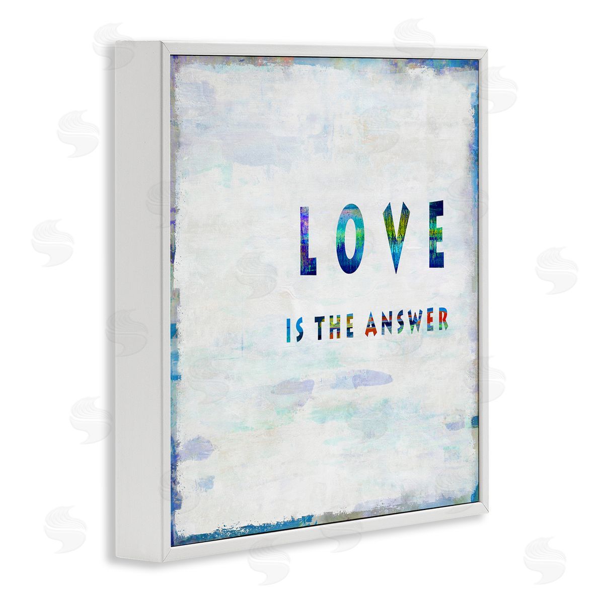 Colorful Love is the Answer White Frame Print Wall Art, Home Decor by Jamie MacDowell
