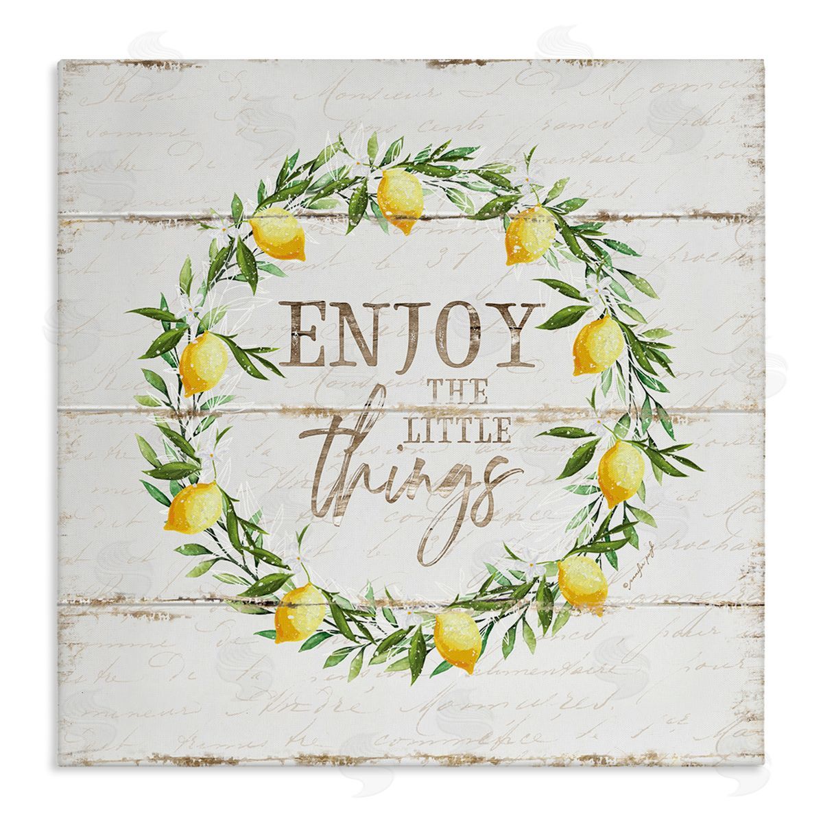 Enjoy the Little Things Lemons Canvas Wall Art, Home Decor by Jennifer Pugh