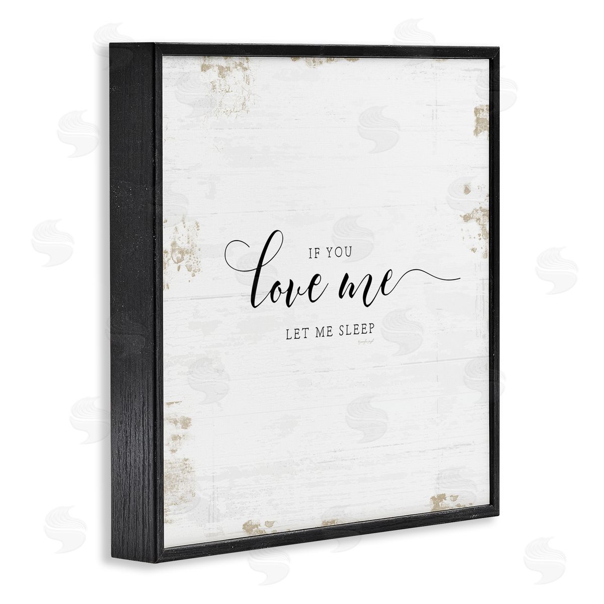 Love Me Let Me Sleep Black Frame Print Wall Art, Home Decor by Jennifer Pugh