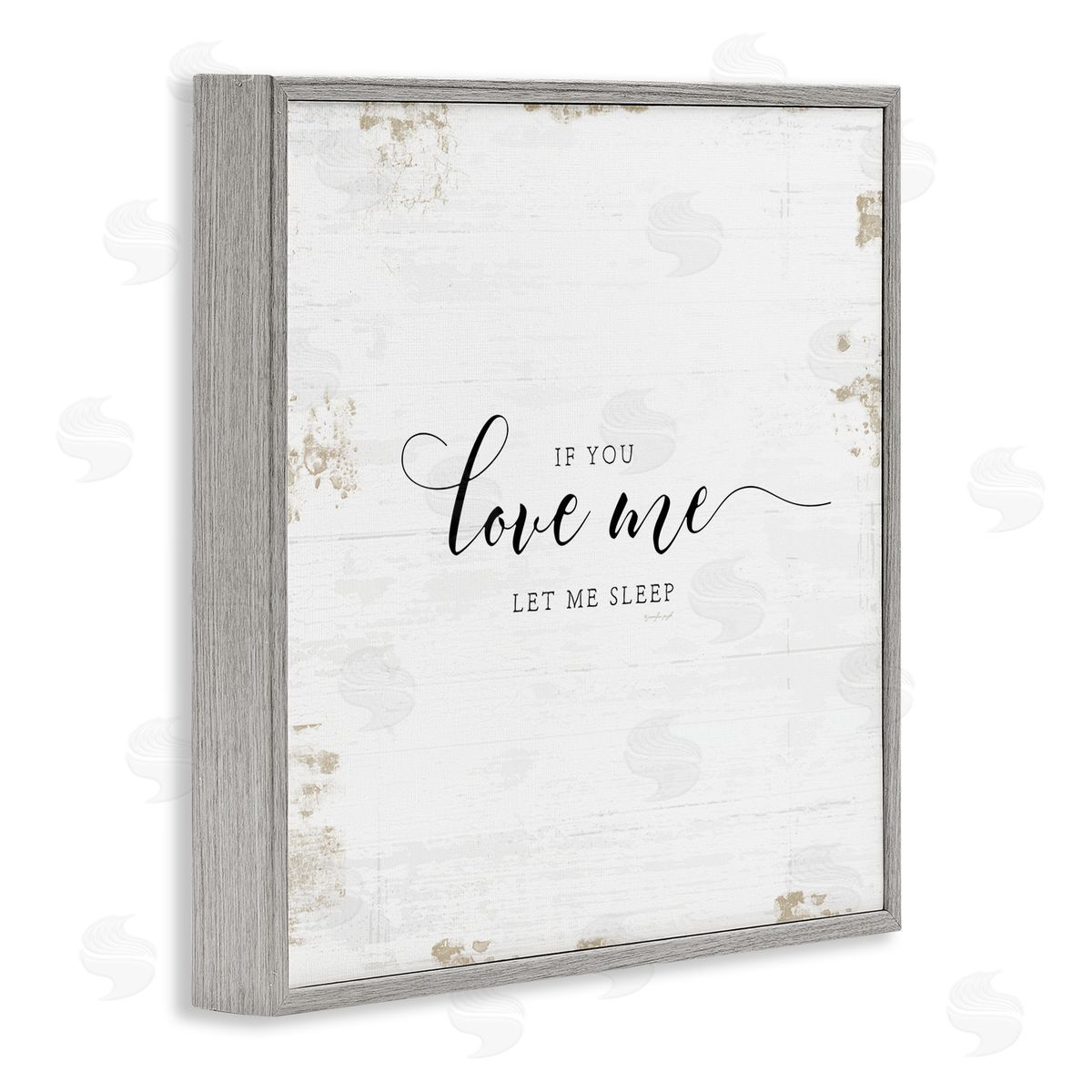 Love Me Let Me Sleep Grey Frame Print Wall Art, Home Decor by Jennifer Pugh