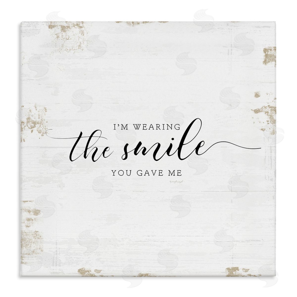 Wearing the Smile You Gave Me Canvas Wall Art, Home Decor by Jennifer Pugh