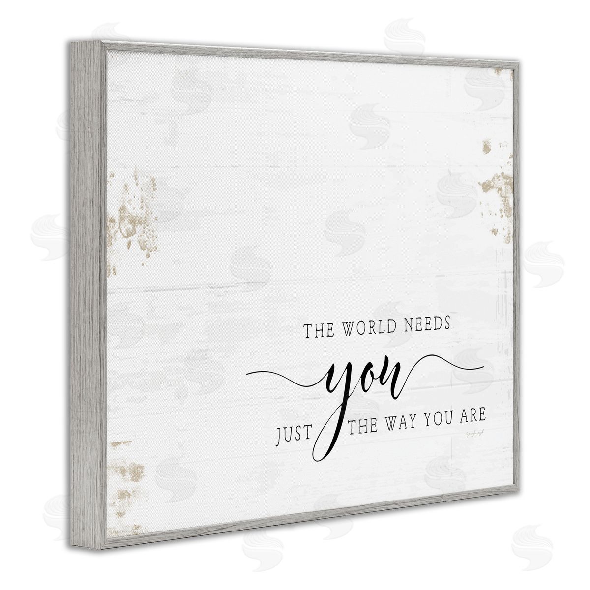 The World Needs You Grey Frame Print Wall Art, Home Decor by Jennifer Pugh