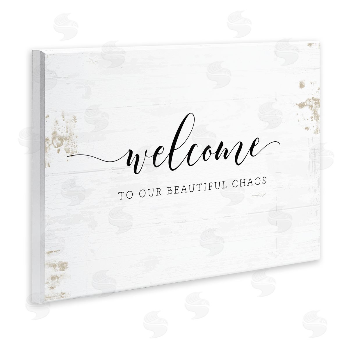 Welcome to Our Beautiful Chaos Wood Plaque Wall Art, Home Decor by Jennifer Pugh