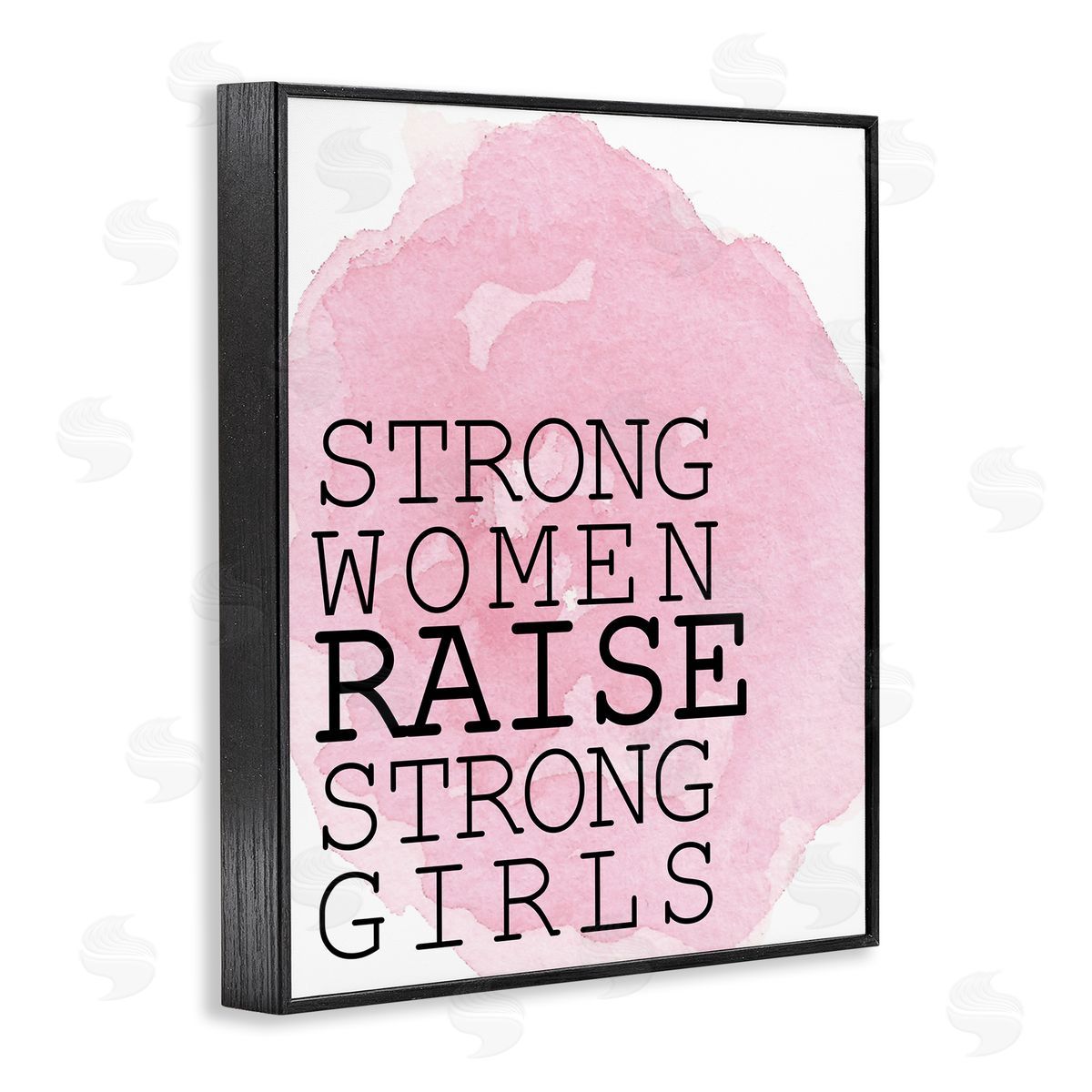 Strong Women Raise Strong Girls Black Frame Print Wall Art, Home Decor by Kim Allen