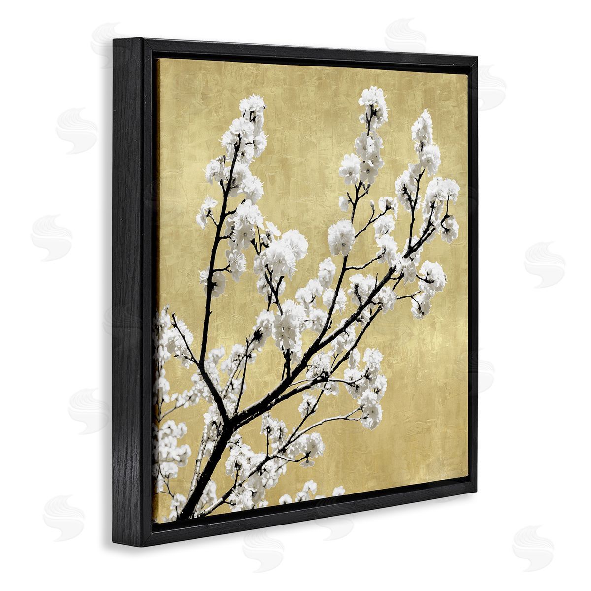 Top of Cherry Blossom Black Floating Frame Canvas Wall Art, Home Decor by Kate Bennett
