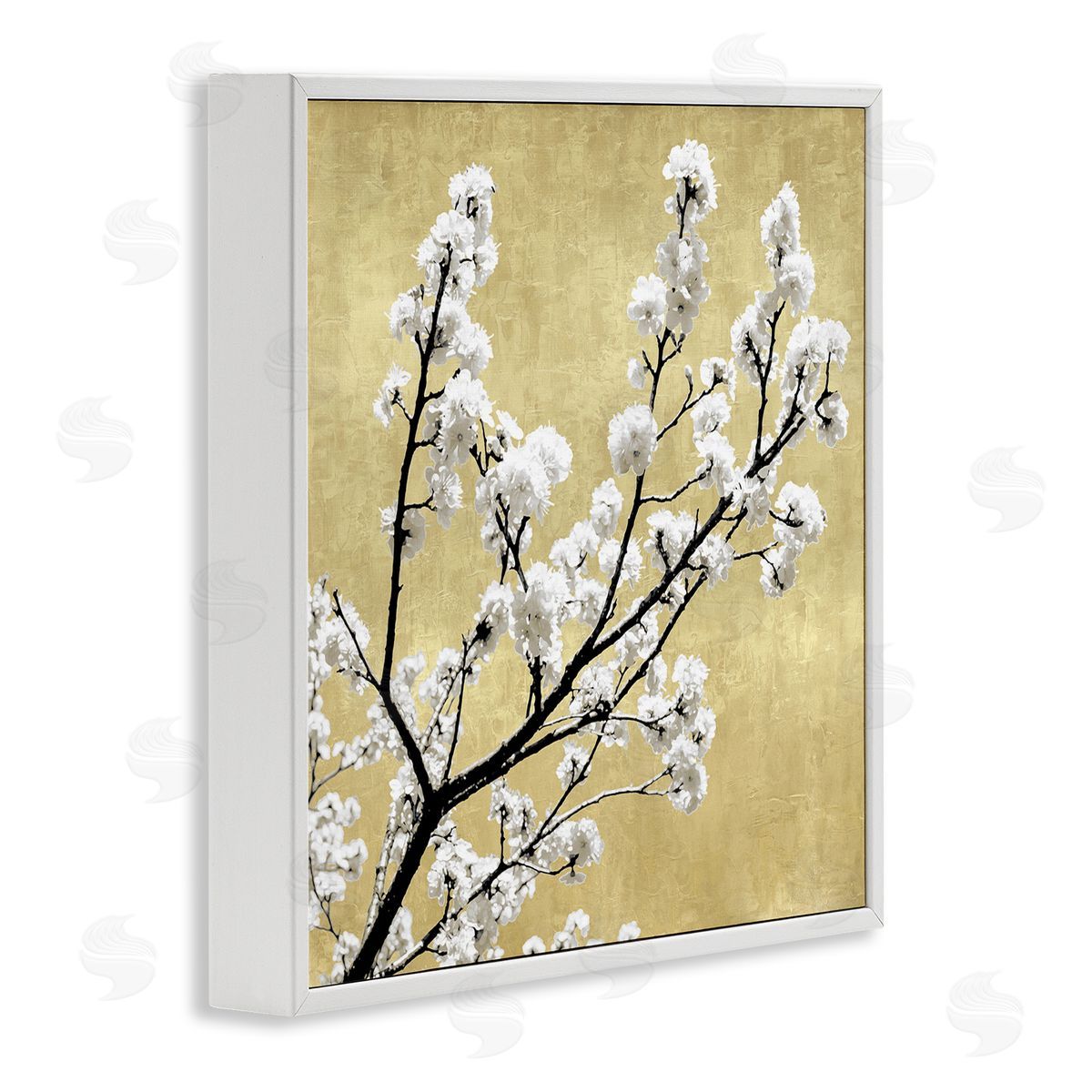 Top of Cherry Blossom White Frame Print Wall Art, Home Decor by Kate Bennett