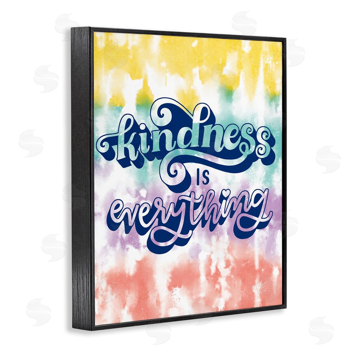 Kindness is Everything Tie Dye Black Frame Print Wall Art, Home Decor by Loni Harris