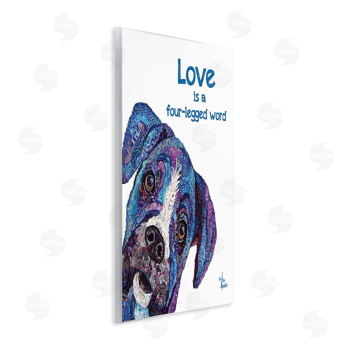 Love is a Four-Legged Word Wood Plaque Wall Art, Home Decor by Lisa Morales