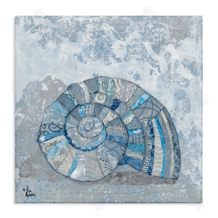 Lisa Morales | Blue Abstract Nautilus Shell