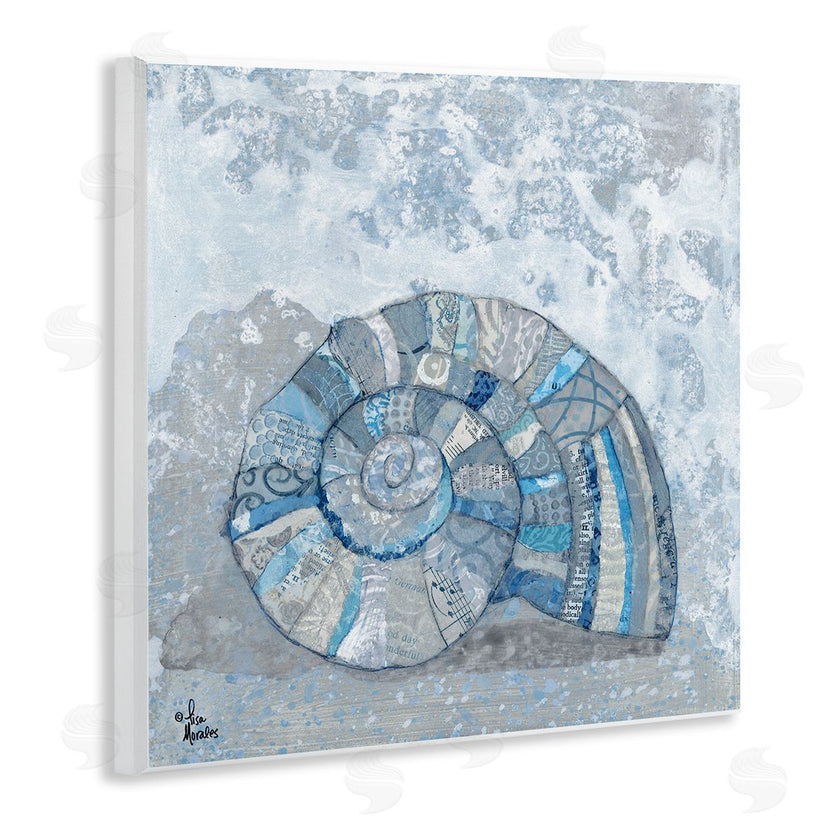 Lisa Morales | Blue Abstract Nautilus Shell
