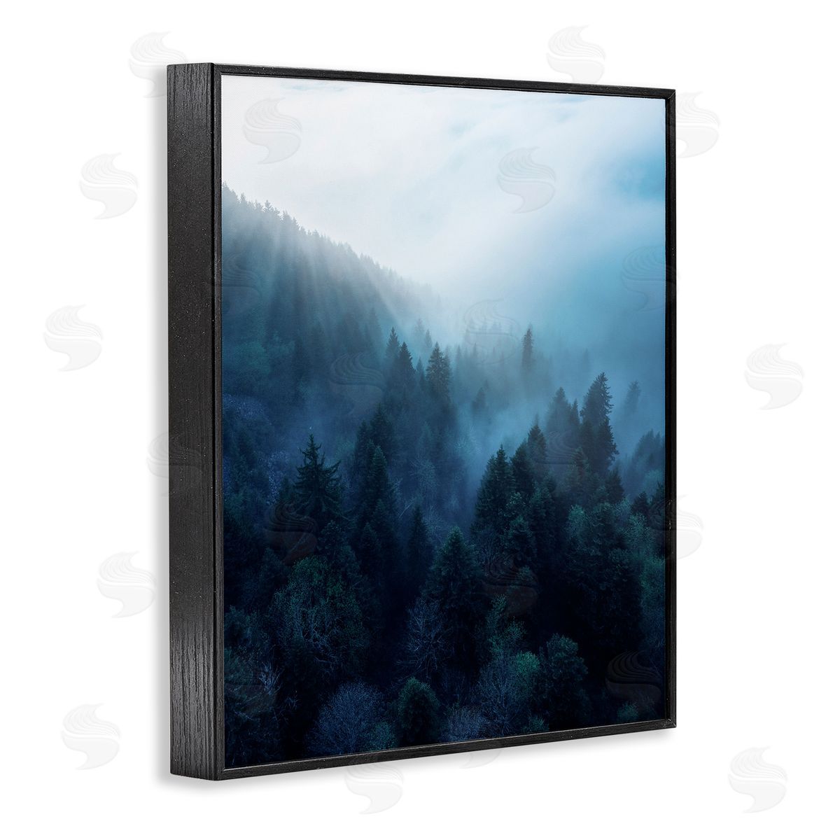 Daylight over Pine Forest Black Frame Print Wall Art, Home Decor by Unsplash