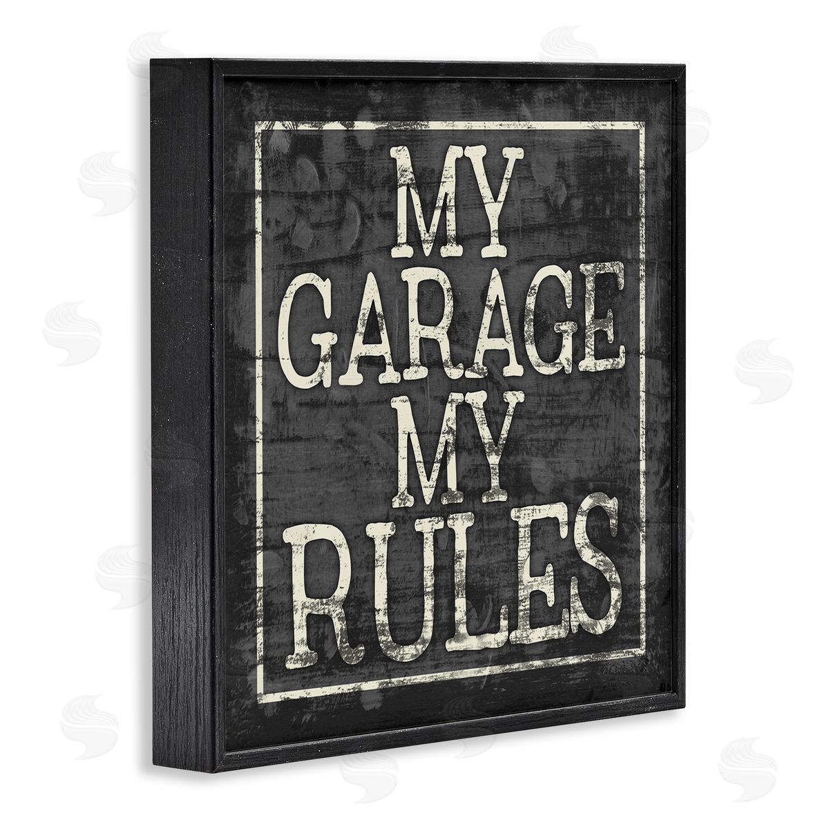 My Garage My Rules Black Frame Print Wall Art, Home Decor by Misty Michelle