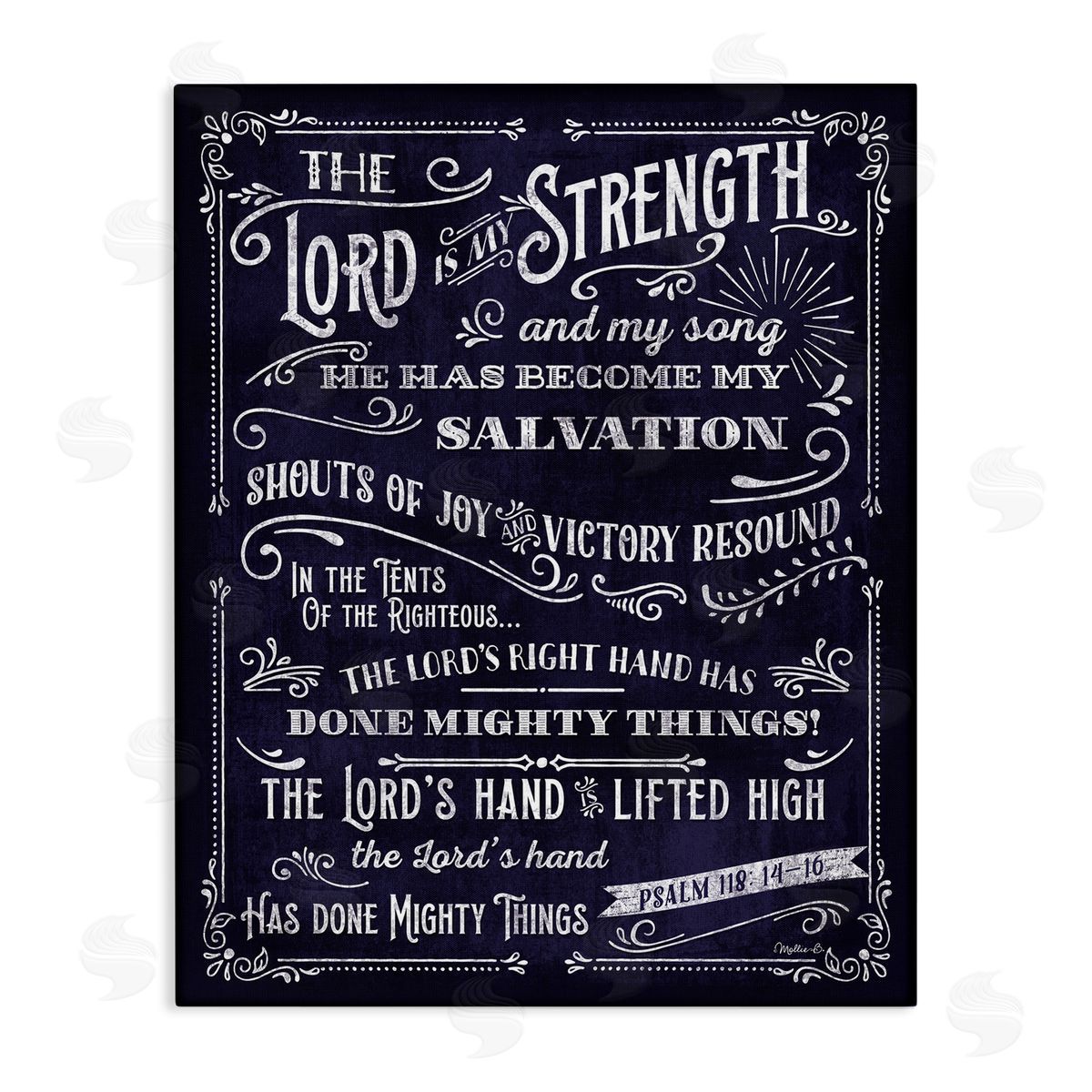 Lord is My Strength Canvas Wall Art, Home Decor by Mollie B.