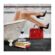Milli Villa | Female in Bath with Wine
